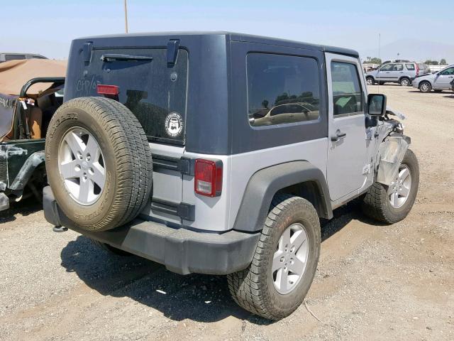 1J4FA24169L744343 - 2009 JEEP WRANGLER X SILVER photo 4