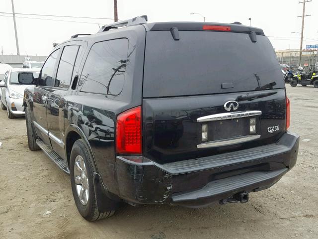 5N3AA08C85N807203 - 2005 INFINITI QX56 BLACK photo 3