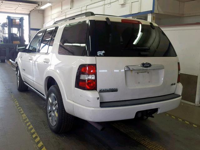 1FMEU75818UA43943 - 2008 FORD EXPLORER L WHITE photo 3