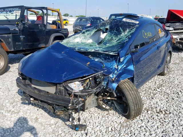 KMHDH6AH9EU027131 - 2014 HYUNDAI ELANTRA CO BLUE photo 2