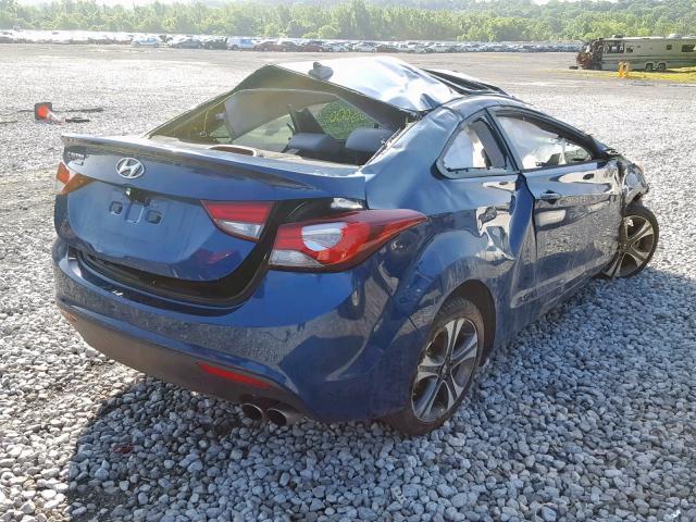 KMHDH6AH9EU027131 - 2014 HYUNDAI ELANTRA CO BLUE photo 4