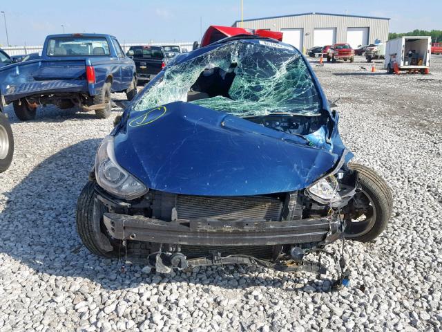 KMHDH6AH9EU027131 - 2014 HYUNDAI ELANTRA CO BLUE photo 7