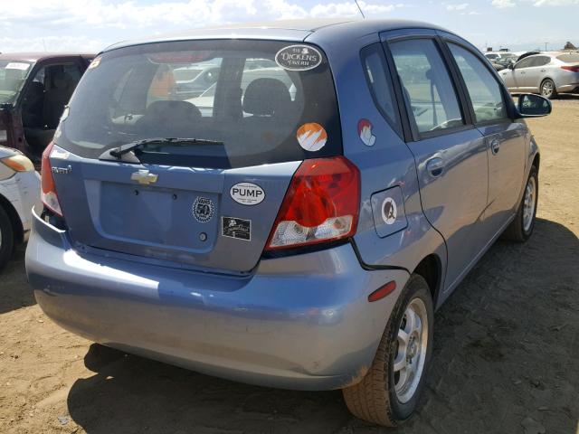 KL1TD66617B772688 - 2007 CHEVROLET AVEO BASE Көк фото 4