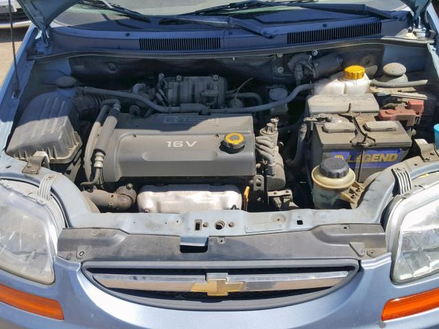 KL1TD66617B772688 - 2007 CHEVROLET AVEO BASE Көк фото 7