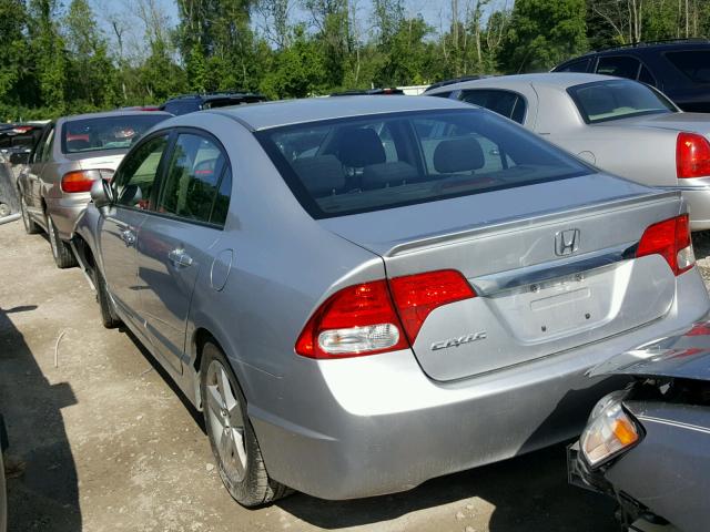 2HGFA16699H109236 - 2009 HONDA CIVIC LX-S SILVER photo 3