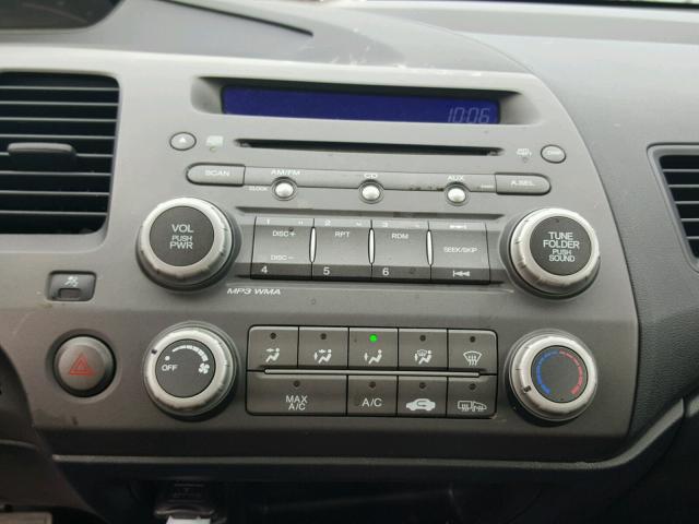 2HGFA16699H109236 - 2009 HONDA CIVIC LX-S SILVER photo 9