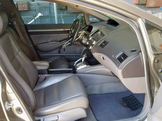 2HGFA16928H323137 - 2008 HONDA CIVIC EXL ნაცრისფერი ფოტო 5