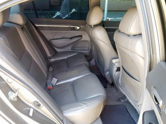 2HGFA16928H323137 - 2008 HONDA CIVIC EXL ნაცრისფერი ფოტო 6