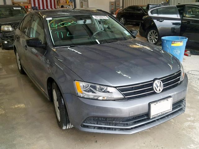 3VW2K7AJXFM273355 - 2015 VOLKSWAGEN JETTA BASE GRAY photo 1