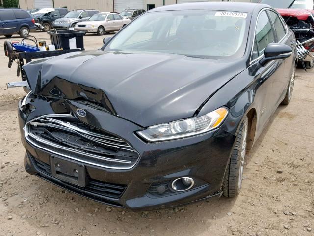 3FA6P0LU8ER121909 - 2014 FORD FUSION SE BLACK photo 2