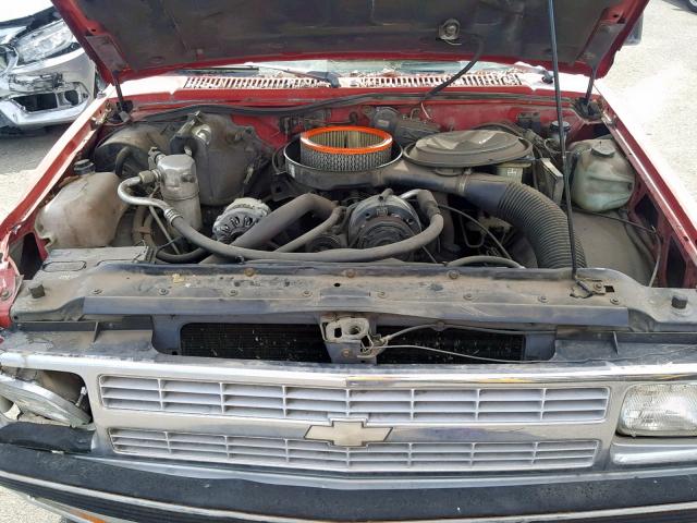 1GCCS14R6N8204154 - 1992 CHEVROLET S TRUCK S1 RED photo 7