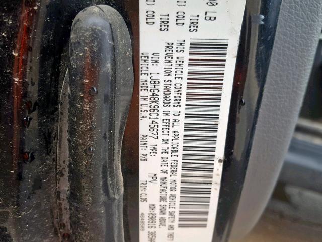 1J8HG48K96C145677 - 2006 JEEP COMMANDER BLACK photo 10