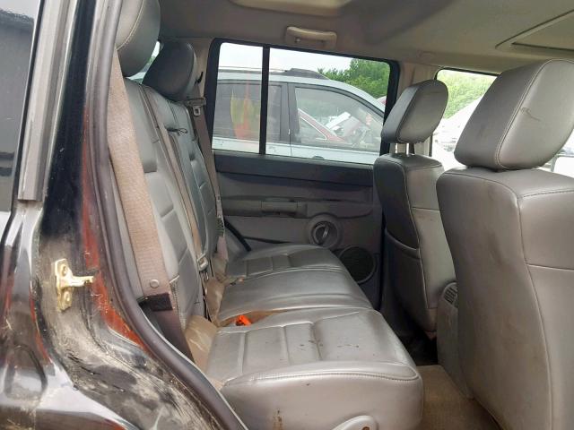 1J8HG48K96C145677 - 2006 JEEP COMMANDER BLACK photo 6