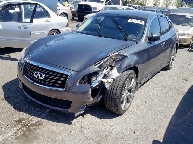 JN1AY1AP7BM520693 - 2011 INFINITI M56 GRAY photo 2