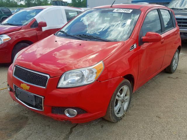 KL1TG6DE4BB117788 - 2011 CHEVROLET AVEO LT RED photo 2