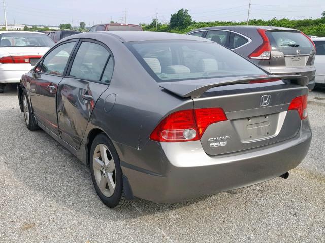 1HGFA15847L144222 - 2007 HONDA CIVIC EX GRAY photo 3