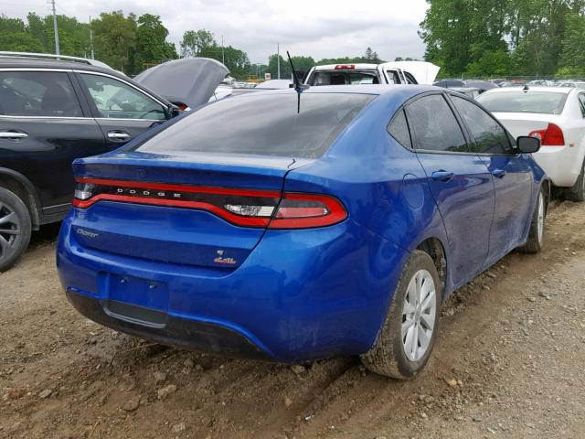 1C3CDFBB8ED668796 - 2014 DODGE DART SXT BLUE photo 4