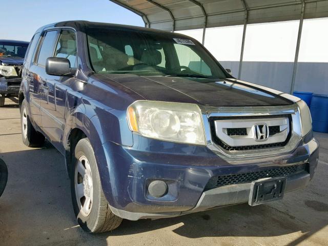 5FNYF38219B013525 - 2009 HONDA PILOT LX BLUE photo 1