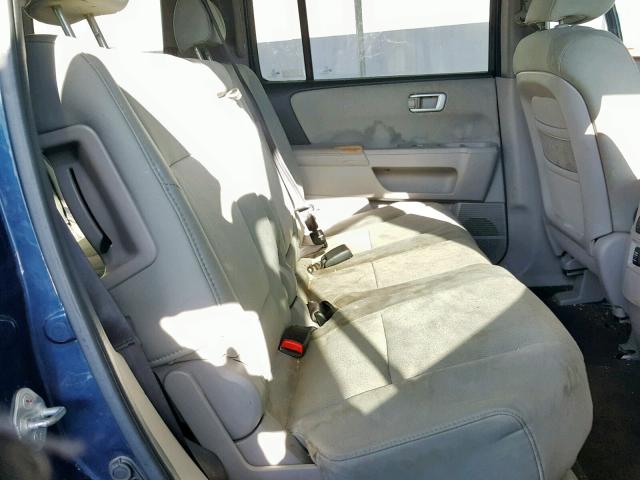 5FNYF38219B013525 - 2009 HONDA PILOT LX BLUE photo 6