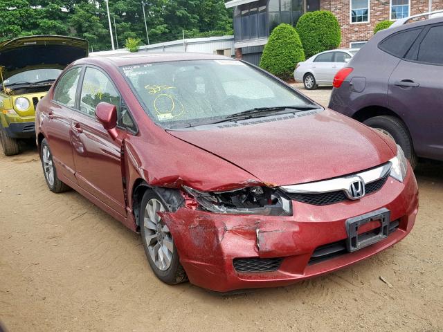 2HGFA16949H359266 - 2009 HONDA CIVIC EXL RED photo 1