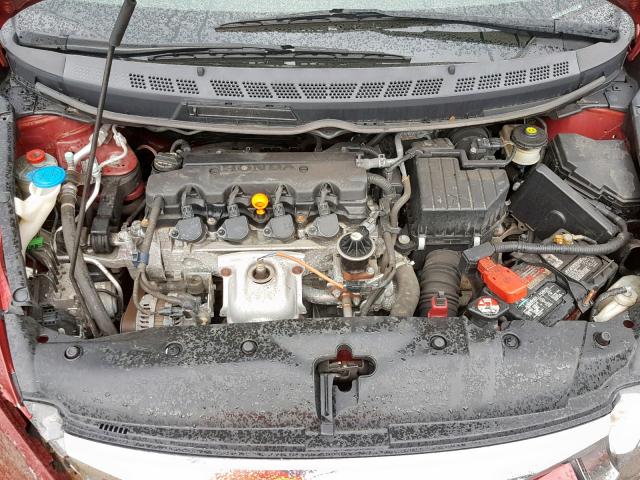 2HGFA16949H359266 - 2009 HONDA CIVIC EXL RED photo 7