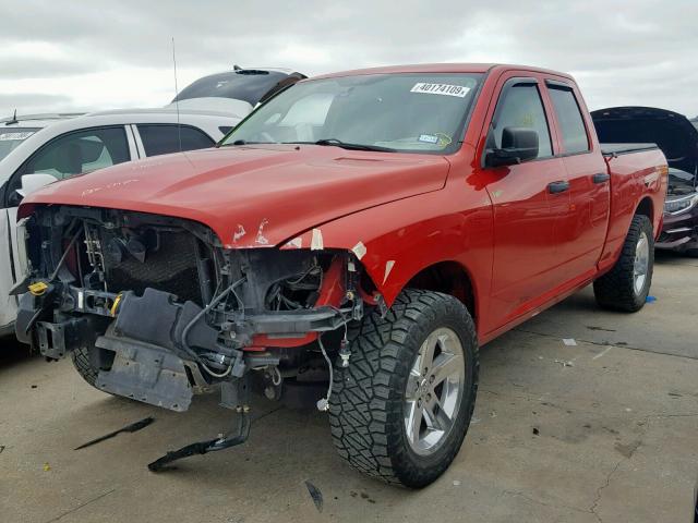 1C6RD6FT0CS246272 - 2012 DODGE RAM 1500 S RED photo 2