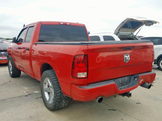 1C6RD6FT0CS246272 - 2012 DODGE RAM 1500 S RED photo 3