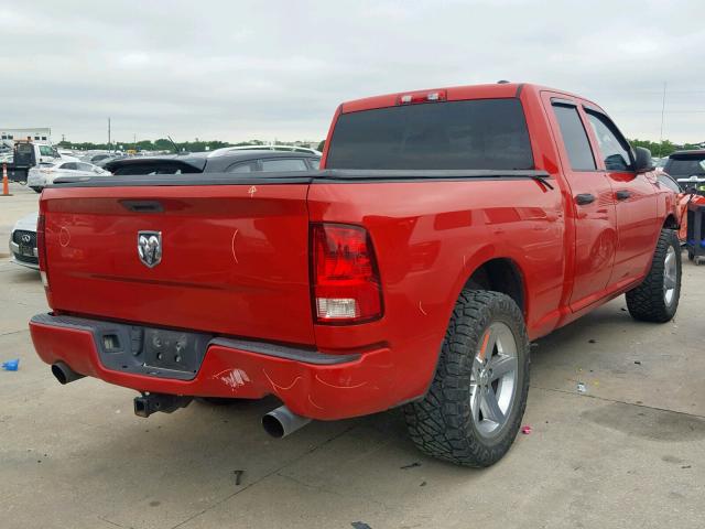 1C6RD6FT0CS246272 - 2012 DODGE RAM 1500 S RED photo 4