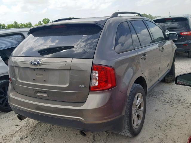 2FMDK3JC0DBE25255 - 2013 FORD EDGE SEL GRAY photo 4