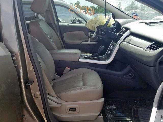 2FMDK3JC0DBE25255 - 2013 FORD EDGE SEL GRAY photo 5