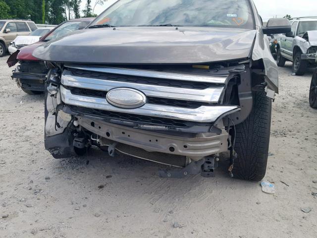 2FMDK3JC0DBE25255 - 2013 FORD EDGE SEL GRAY photo 9