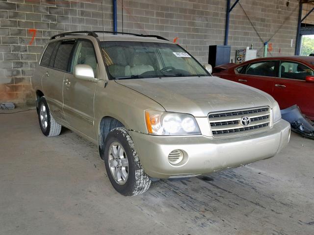 JTEGF21A720059934 - 2002 TOYOTA HIGHLANDER BEIGE photo 1