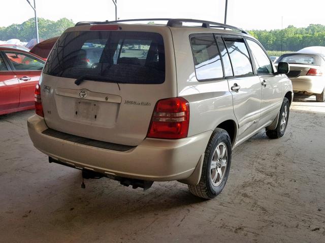 JTEGF21A720059934 - 2002 TOYOTA HIGHLANDER BEIGE photo 4