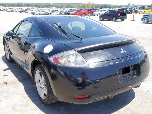 4A3AK24F48E012253 - 2008 MITSUBISHI ECLIPSE GS BLACK photo 3