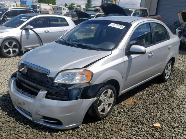 KL1TD56E49B327723 - 2009 CHEVROLET AVEO LS SILVER photo 2