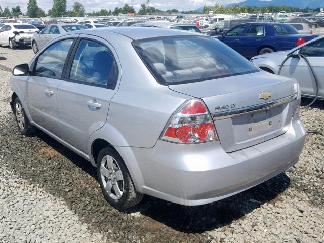 KL1TD56E49B327723 - 2009 CHEVROLET AVEO LS SILVER photo 3