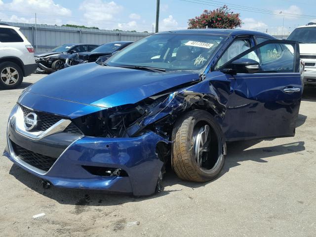 1N4AA6AP2HC427583 - 2017 NISSAN MAXIMA 3.5 BLUE photo 2