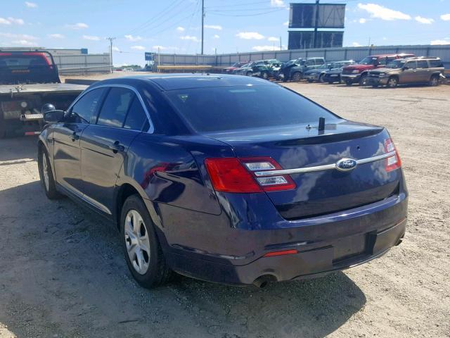 1FAHP2M83DG119125 - 2013 FORD TAURUS POL BLUE photo 3