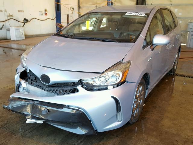 JTDZN3EU5FJ035254 - 2015 TOYOTA PRIUS V BLUE photo 2