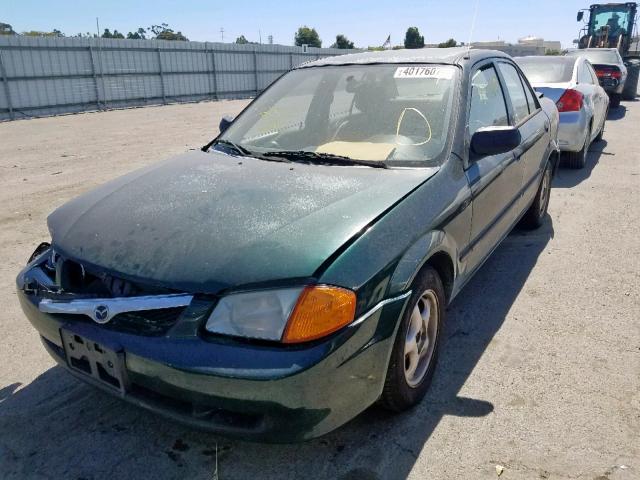 JM1BJ2220Y0267599 - 2000 MAZDA PROTEGE DX GREEN photo 2