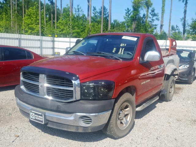 1D7HA16K07J548718 - 2007 DODGE RAM 1500 S RED photo 2