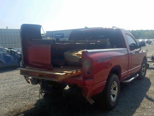 1D7HA16K07J548718 - 2007 DODGE RAM 1500 S RED photo 4