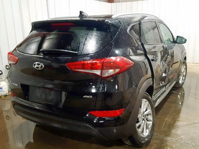 KM8J3CA40JU719284 - 2018 HYUNDAI TUCSON SEL BLACK photo 4