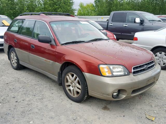 4S3BH665926625844 - 2002 SUBARU LEGACY OUT MAROON photo 1