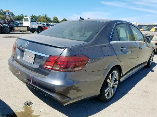 WDDHF5KB3EA851388 - 2014 MERCEDES-BENZ E 350 GRAY photo 4