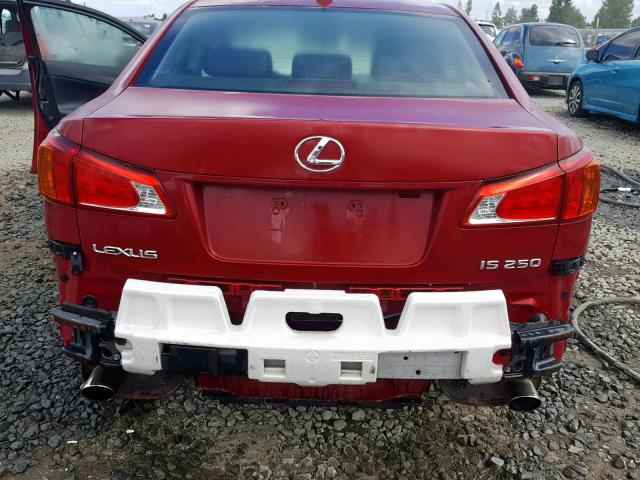 JTHBF5C21A5109104 - 2010 LEXUS IS 250 RED photo 9