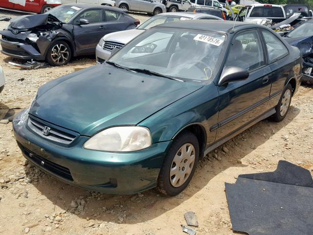 1HGEJ6223YL040864 - 2000 HONDA CIVIC DX GREEN photo 2