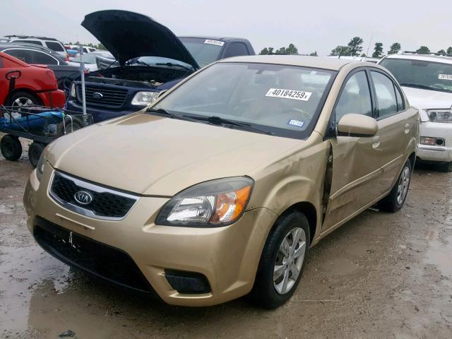 KNADH4A3XA6613524 - 2010 KIA RIO LX GOLD photo 2