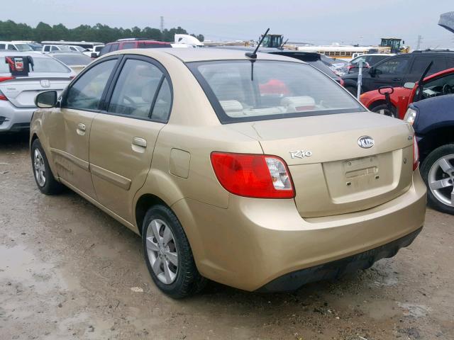 KNADH4A3XA6613524 - 2010 KIA RIO LX GOLD photo 3