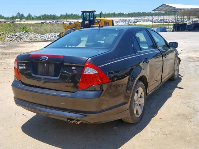 3FAHP0HA2BR263739 - 2011 FORD FUSION SE BLACK photo 4